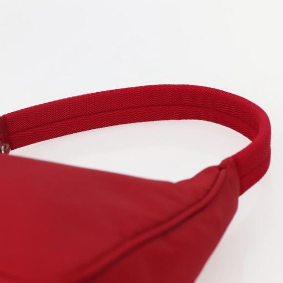 PRADA Hand Bag Nylon Red Silver - Picture 8 of 12